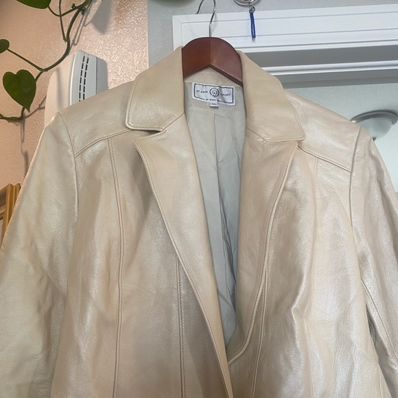 St. John Cream leather jacket - Picture 8 of 15